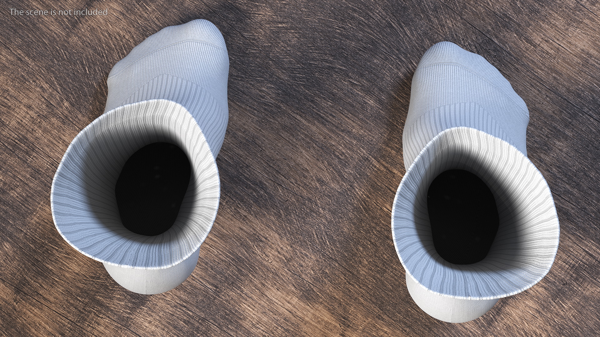 3D Long Socks Grey on The Foot Standing Toes