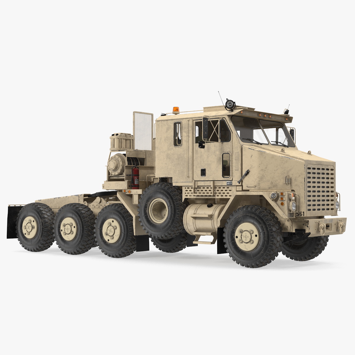 Oshkosh M1070 Truck Tractor Desert Camo Dirty