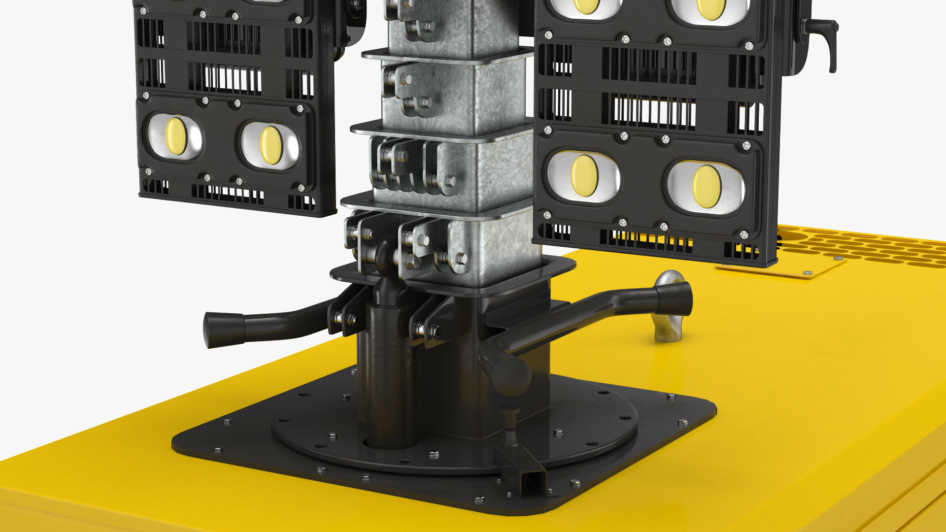 3D model Mobile Generator Generic with Lighting Mast Rigged