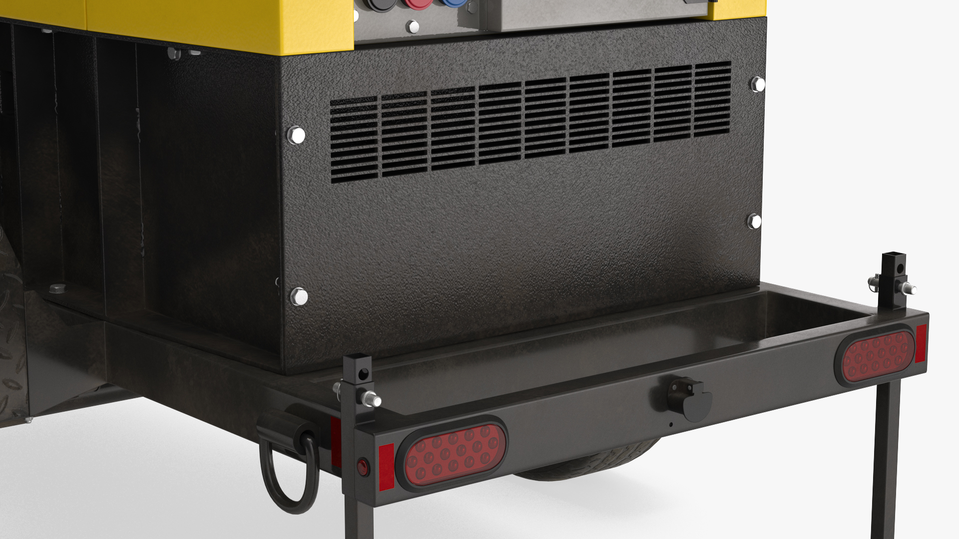 3D model Mobile Generator Generic with Lighting Mast Rigged