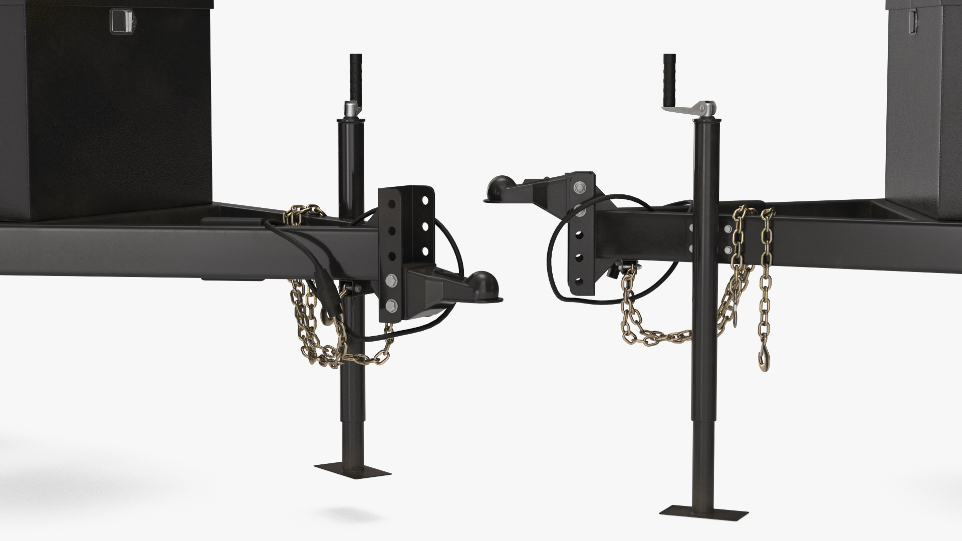 3D model Mobile Generator Generic with Lighting Mast Rigged