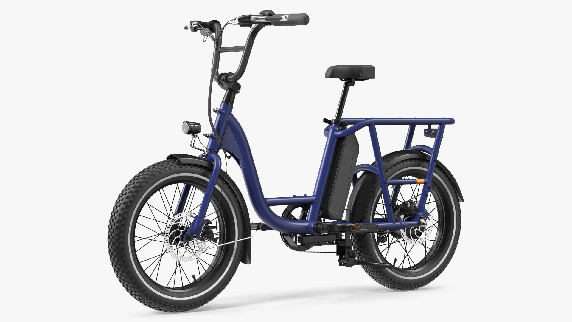 3D model Electric Cargo Bike Blue Rigged for Maya