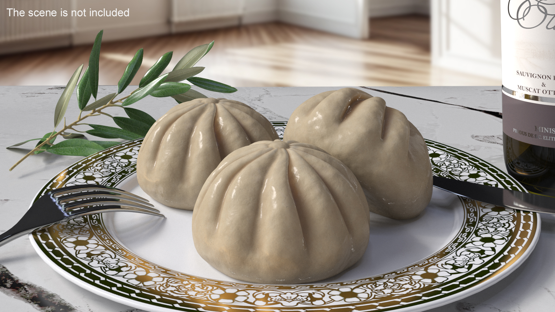 Asian Dumpling Cooked for 3D Print 3D model