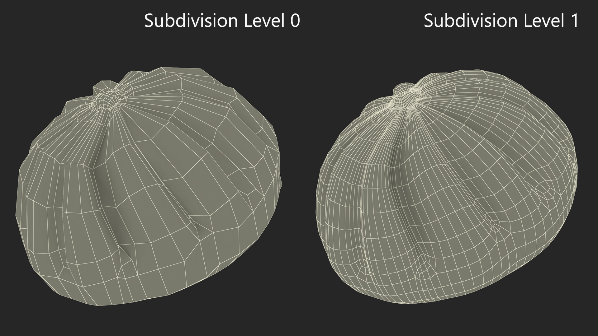 Asian Dumpling Cooked for 3D Print 3D model