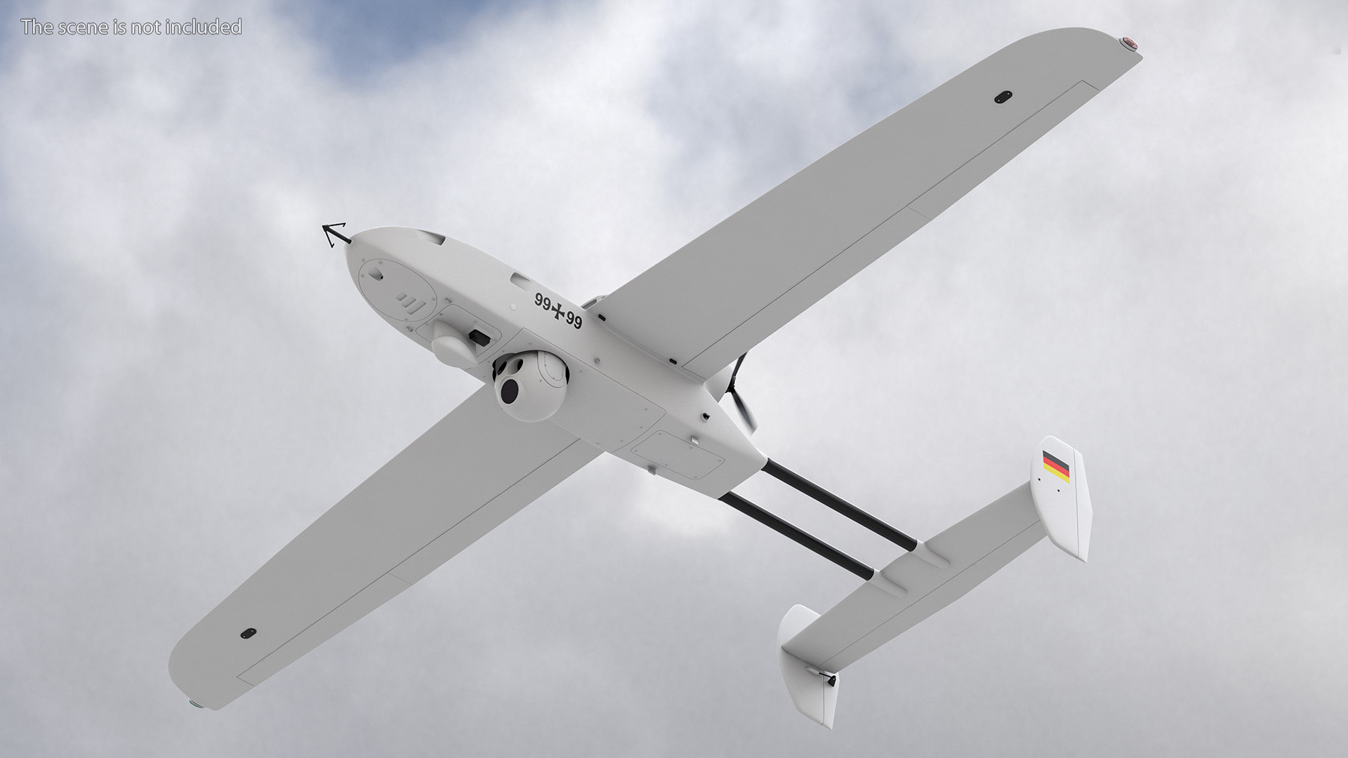 3D Rheinmetall Luna NG Drone White