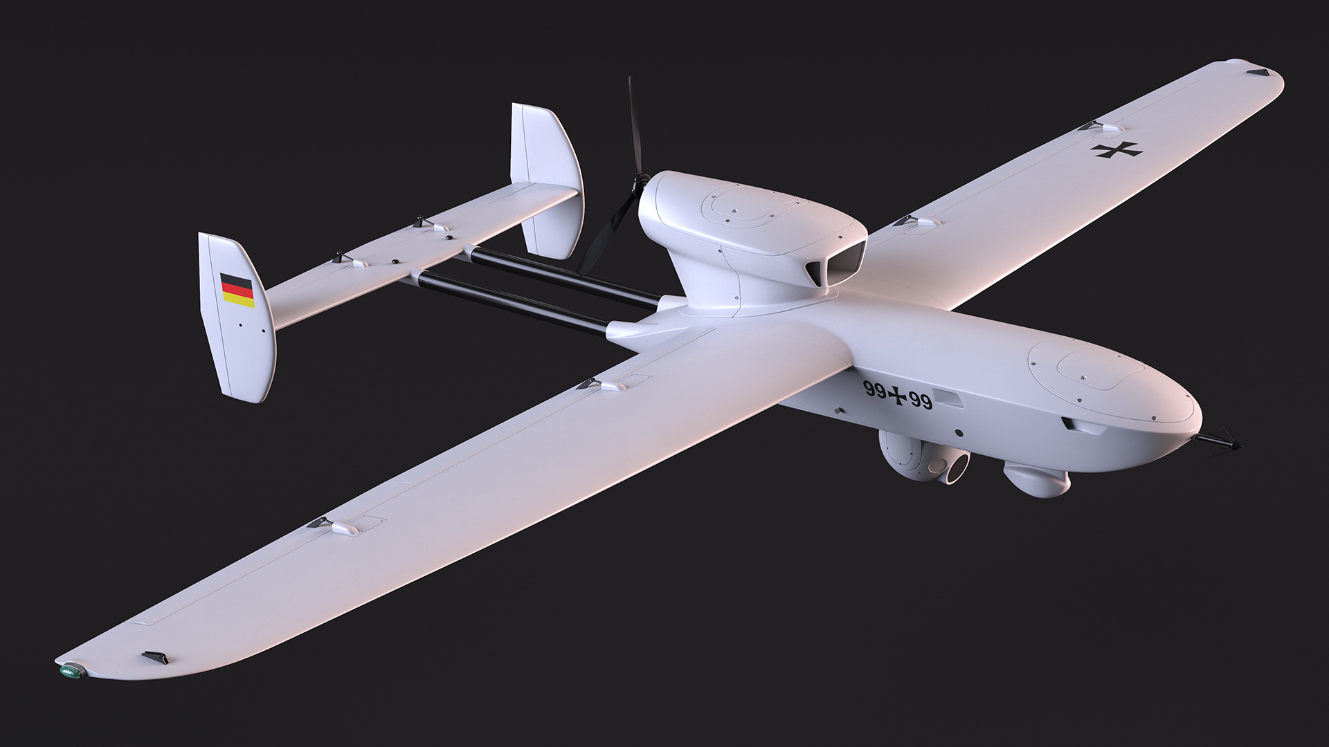 3D Rheinmetall Luna NG Drone White