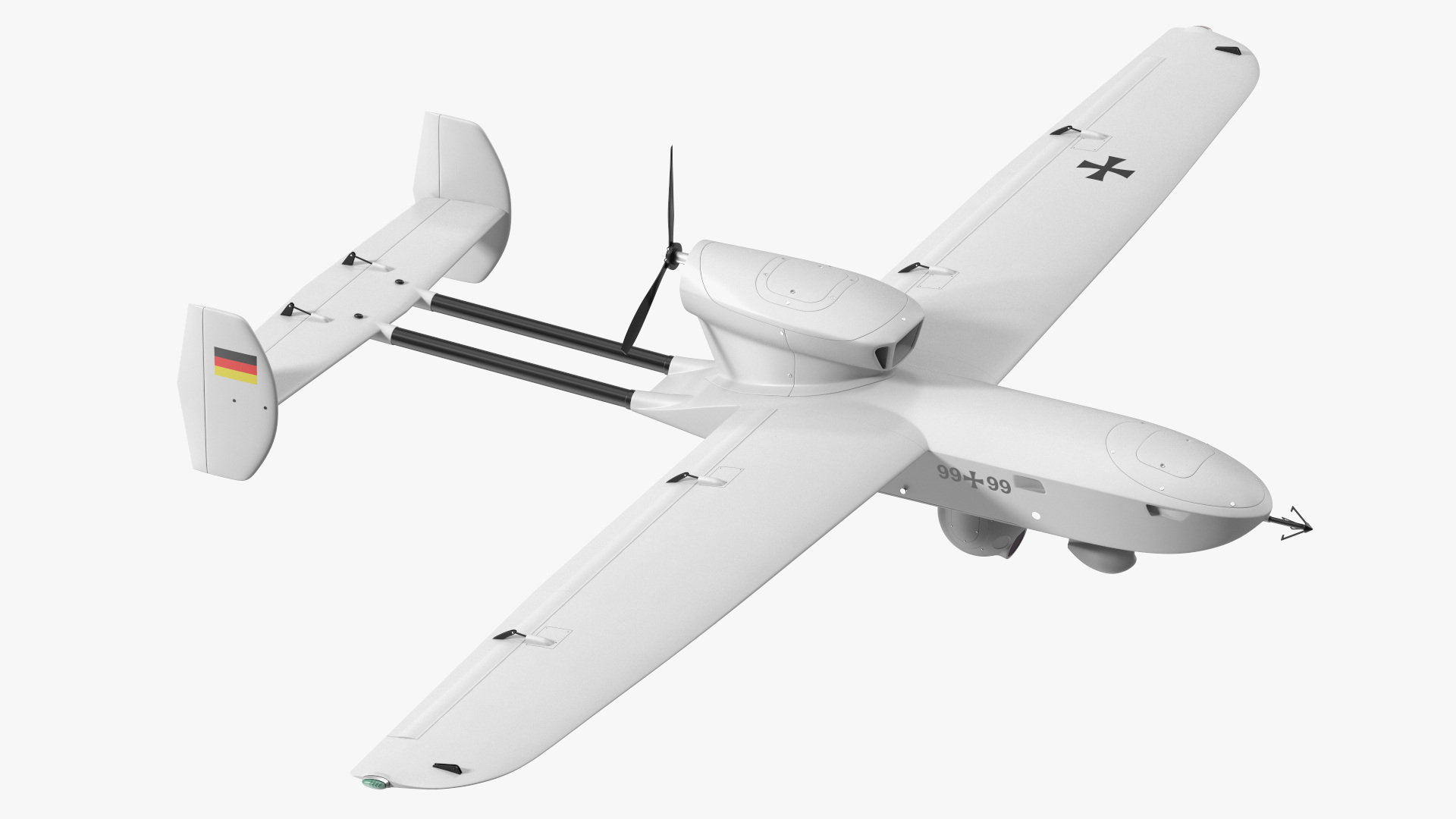 3D Rheinmetall Luna NG Drone White