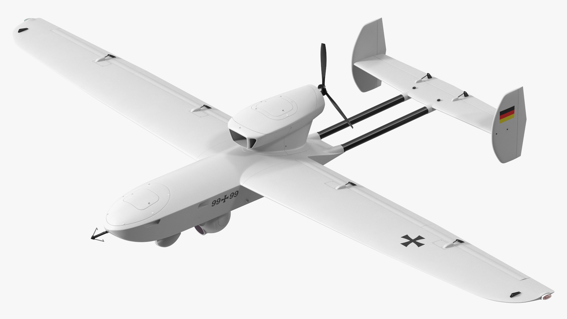 3D Rheinmetall Luna NG Drone White