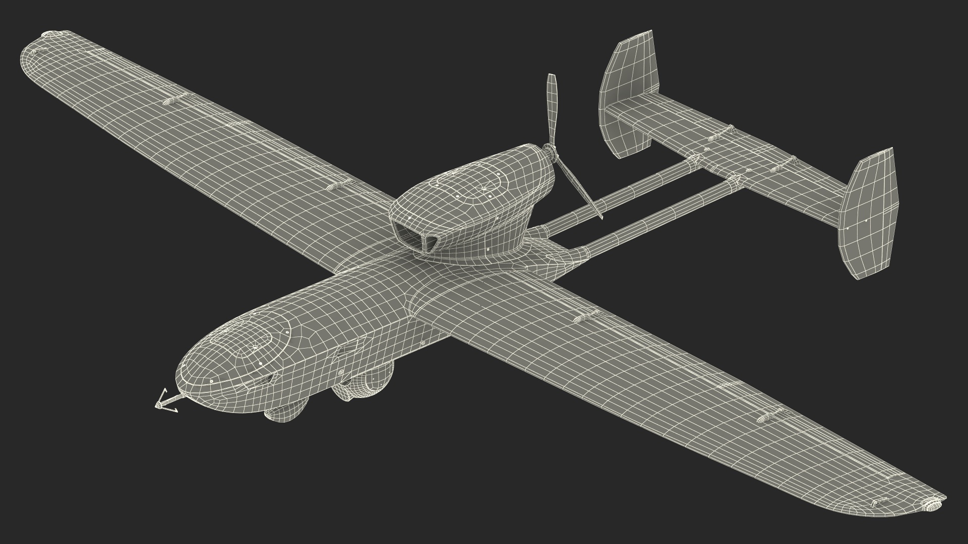 3D Rheinmetall Luna NG Drone White