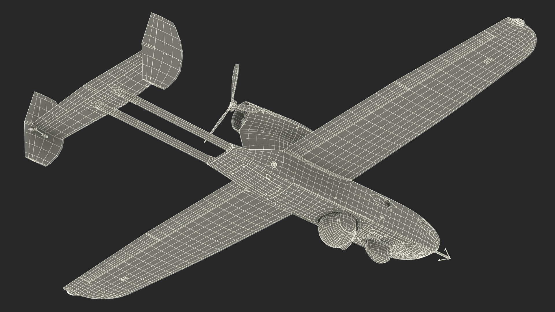 3D Rheinmetall Luna NG Drone White