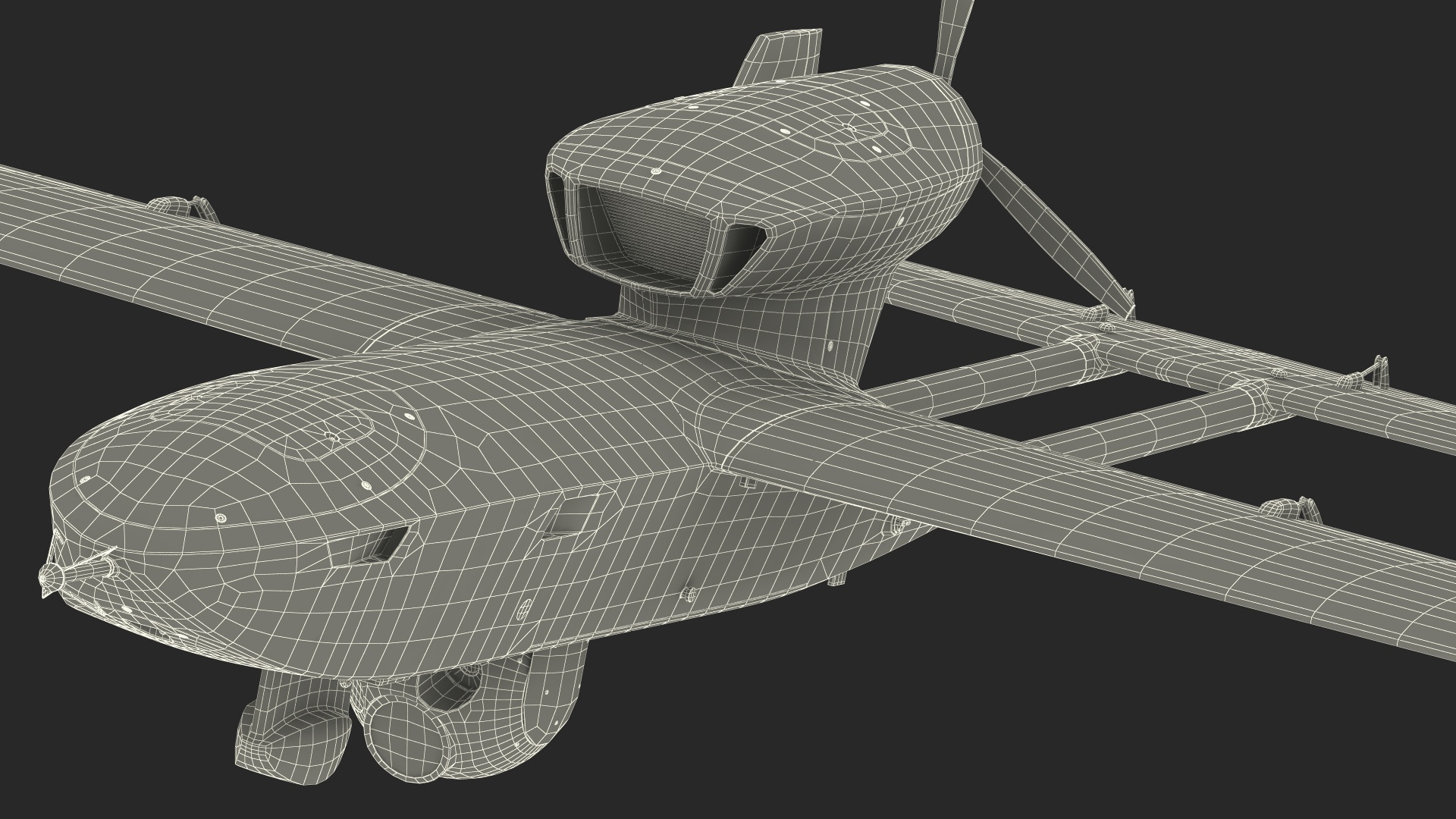 3D Rheinmetall Luna NG Drone White