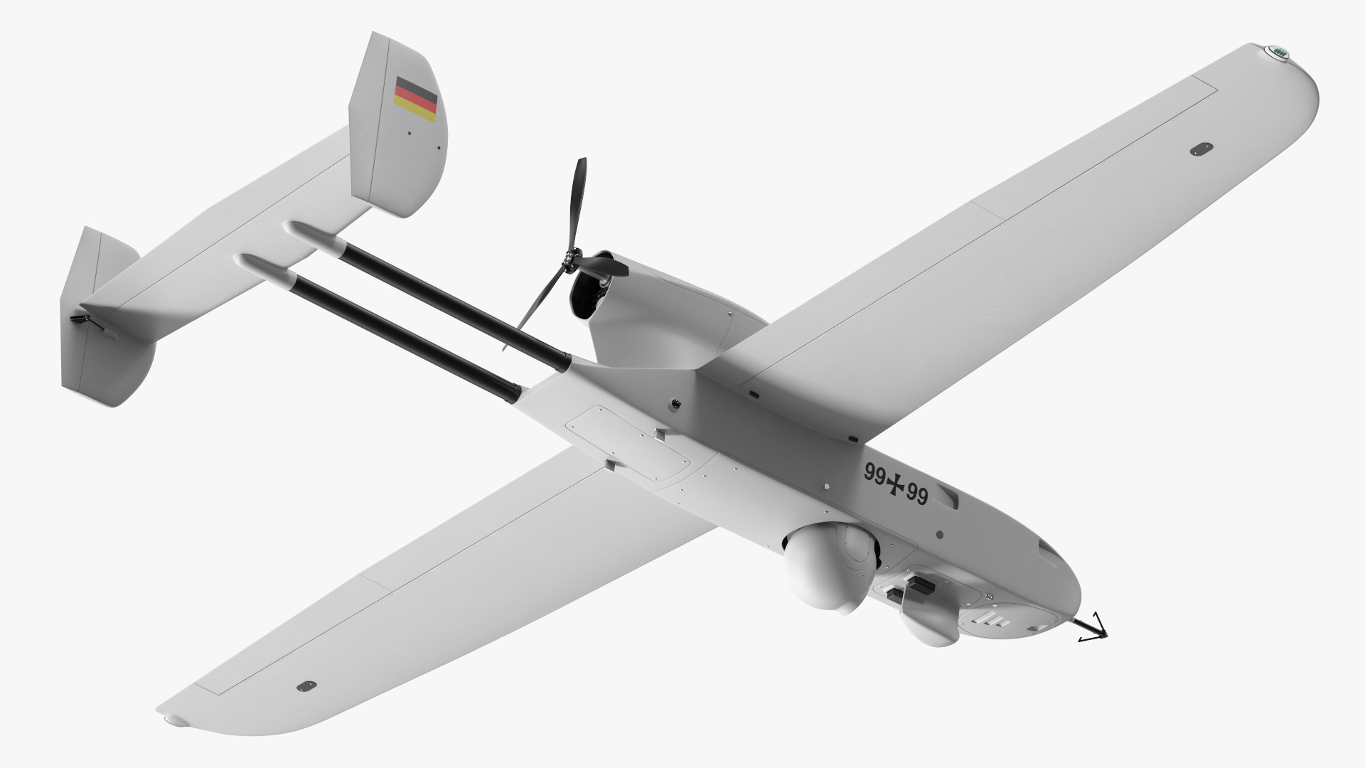 3D Rheinmetall Luna NG Drone White