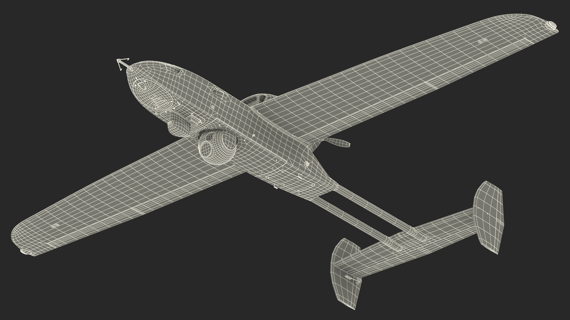 3D Rheinmetall Luna NG Drone White