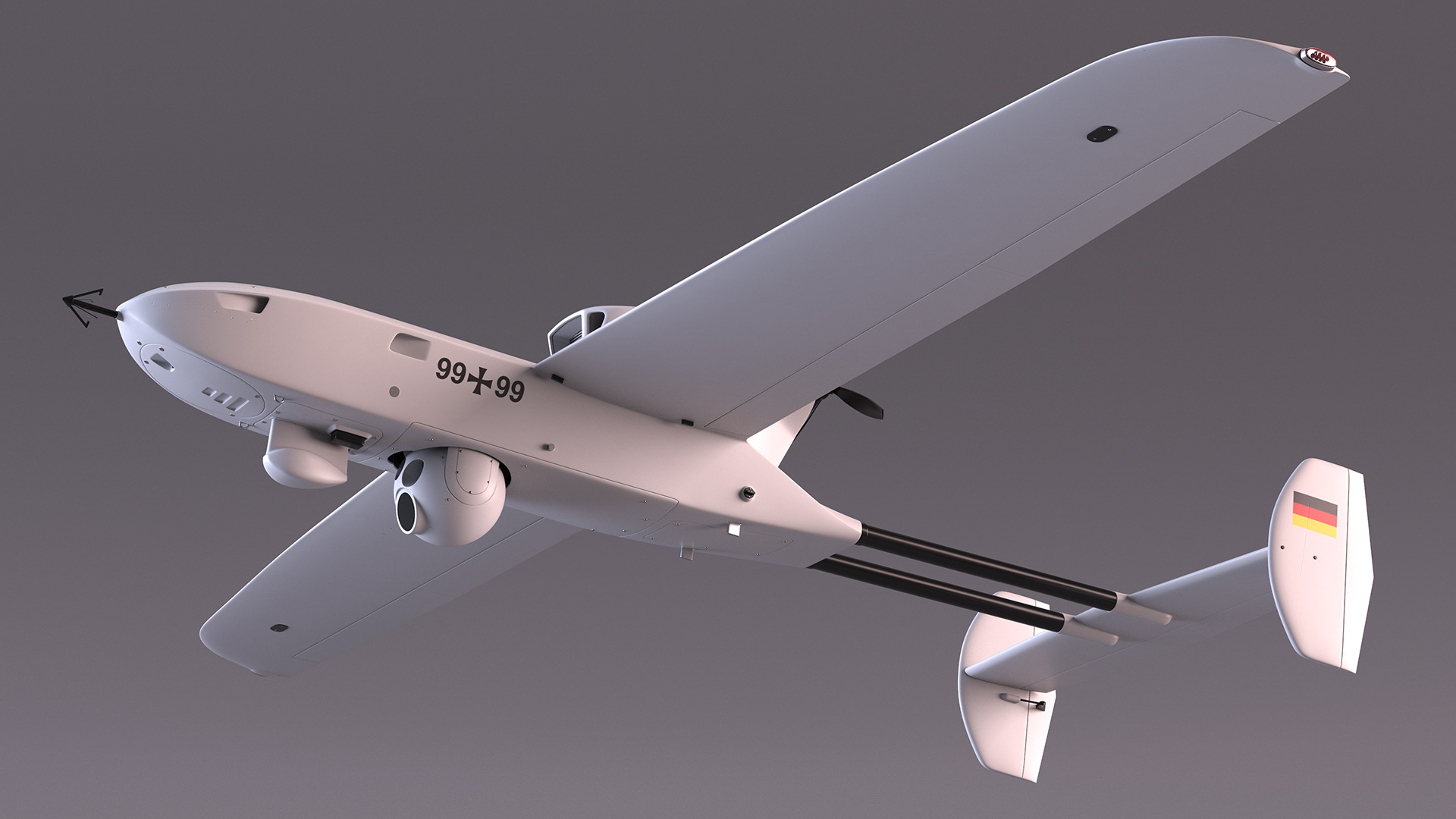 3D Rheinmetall Luna NG Drone White