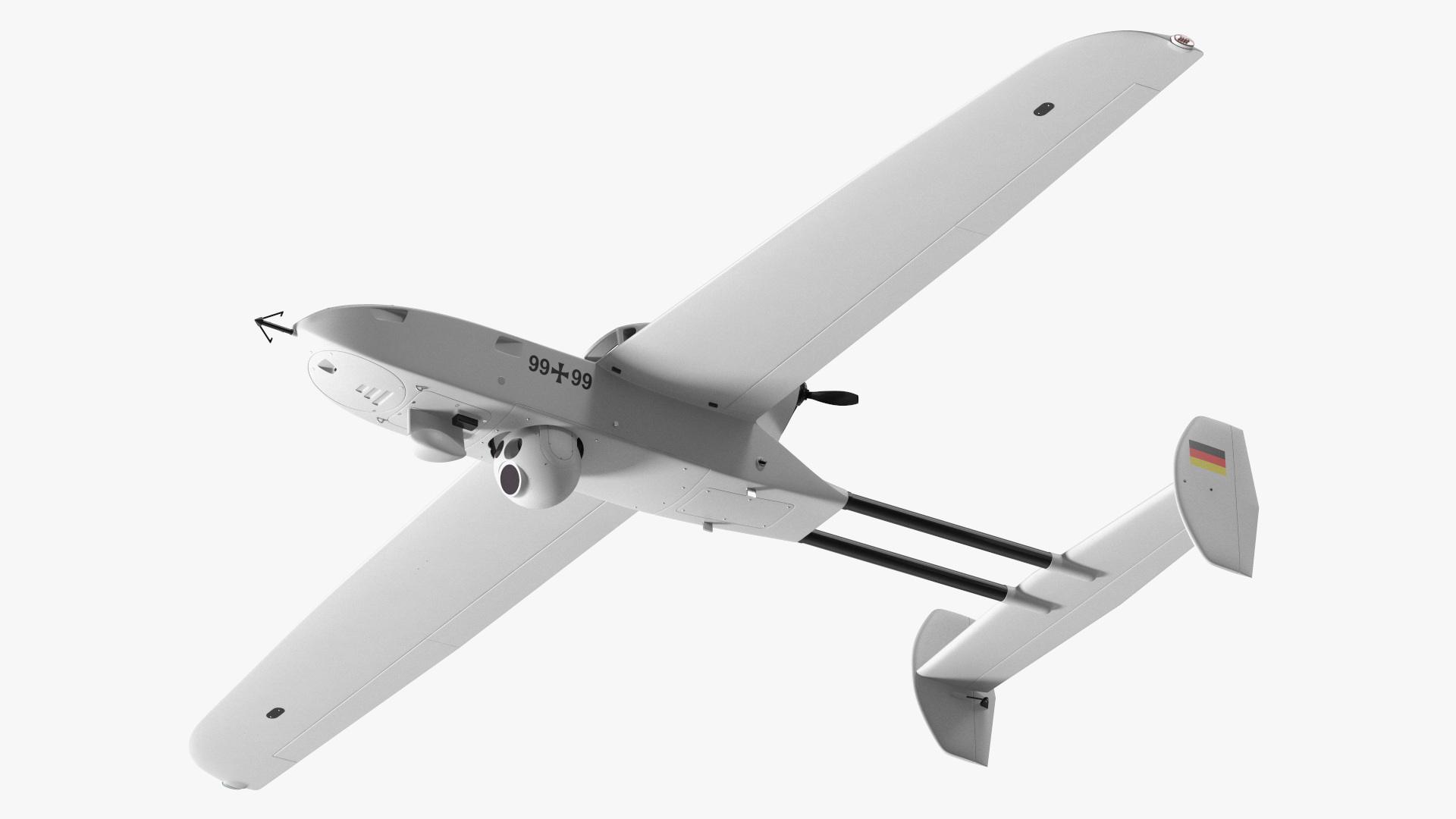 3D Rheinmetall Luna NG Drone White
