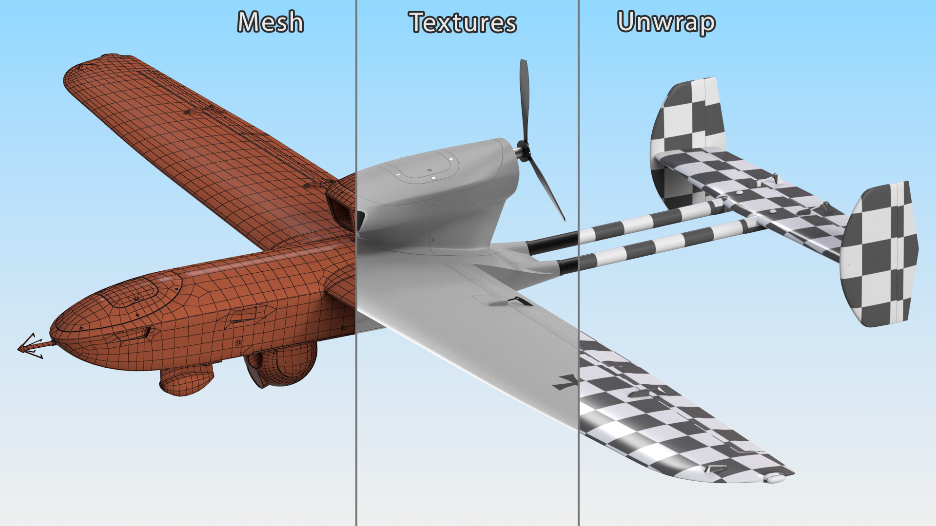 3D Rheinmetall Luna NG Drone White