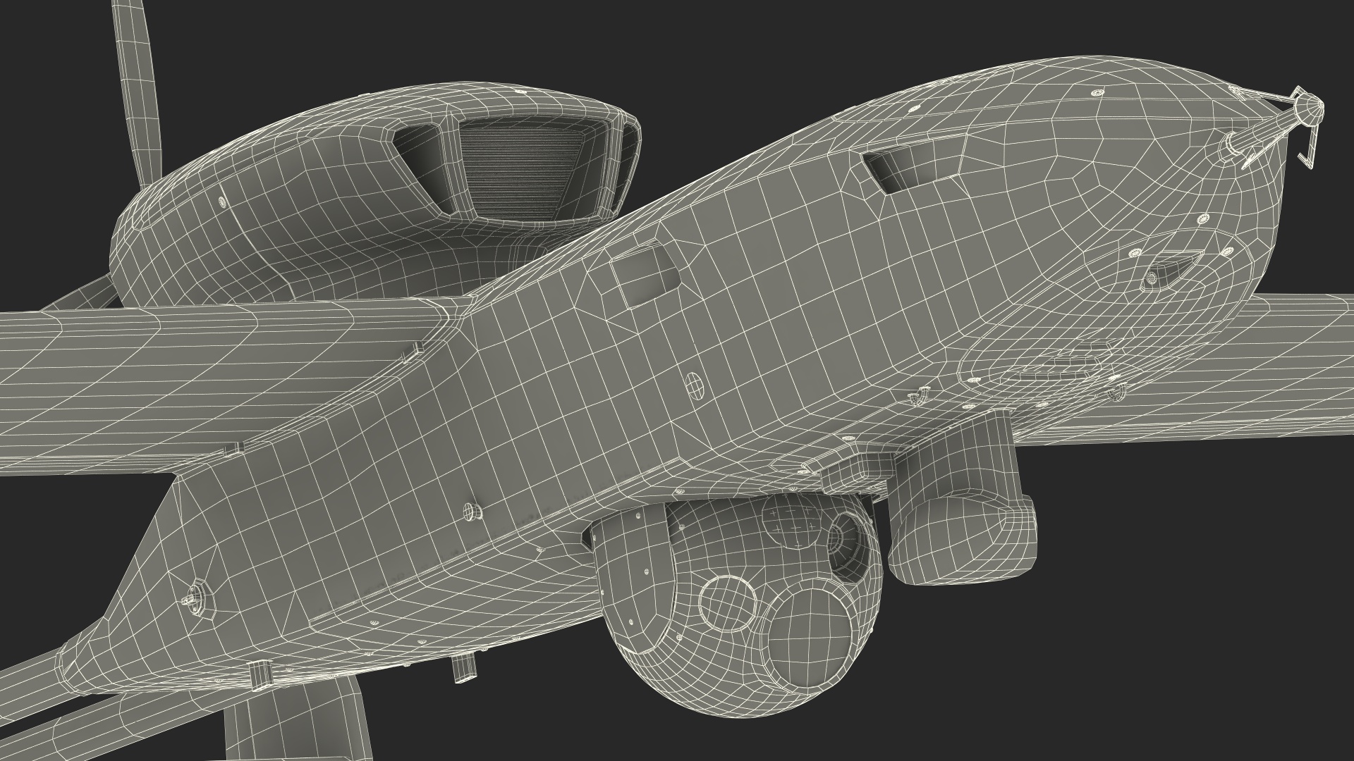3D Rheinmetall Luna NG Drone White