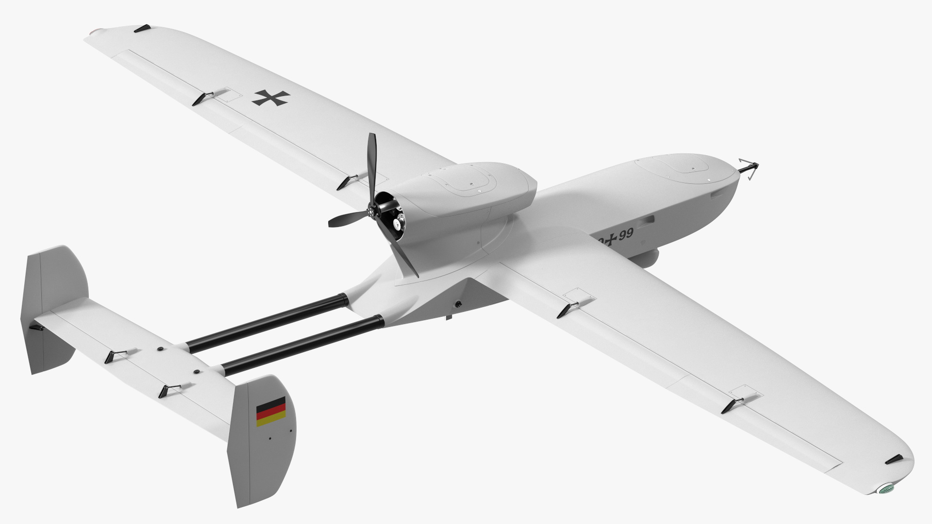 3D Rheinmetall Luna NG Drone White