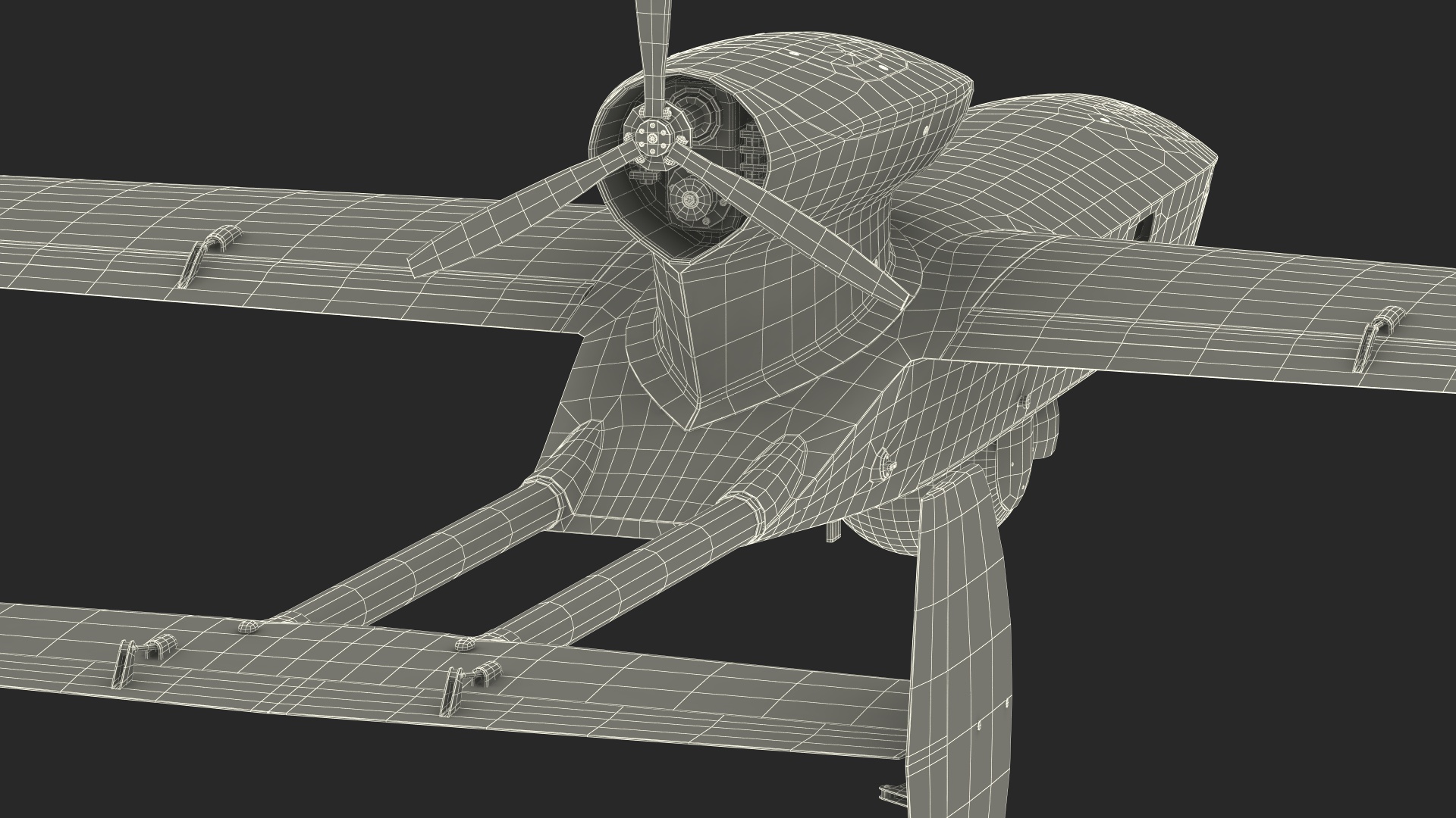 3D Rheinmetall Luna NG Drone White