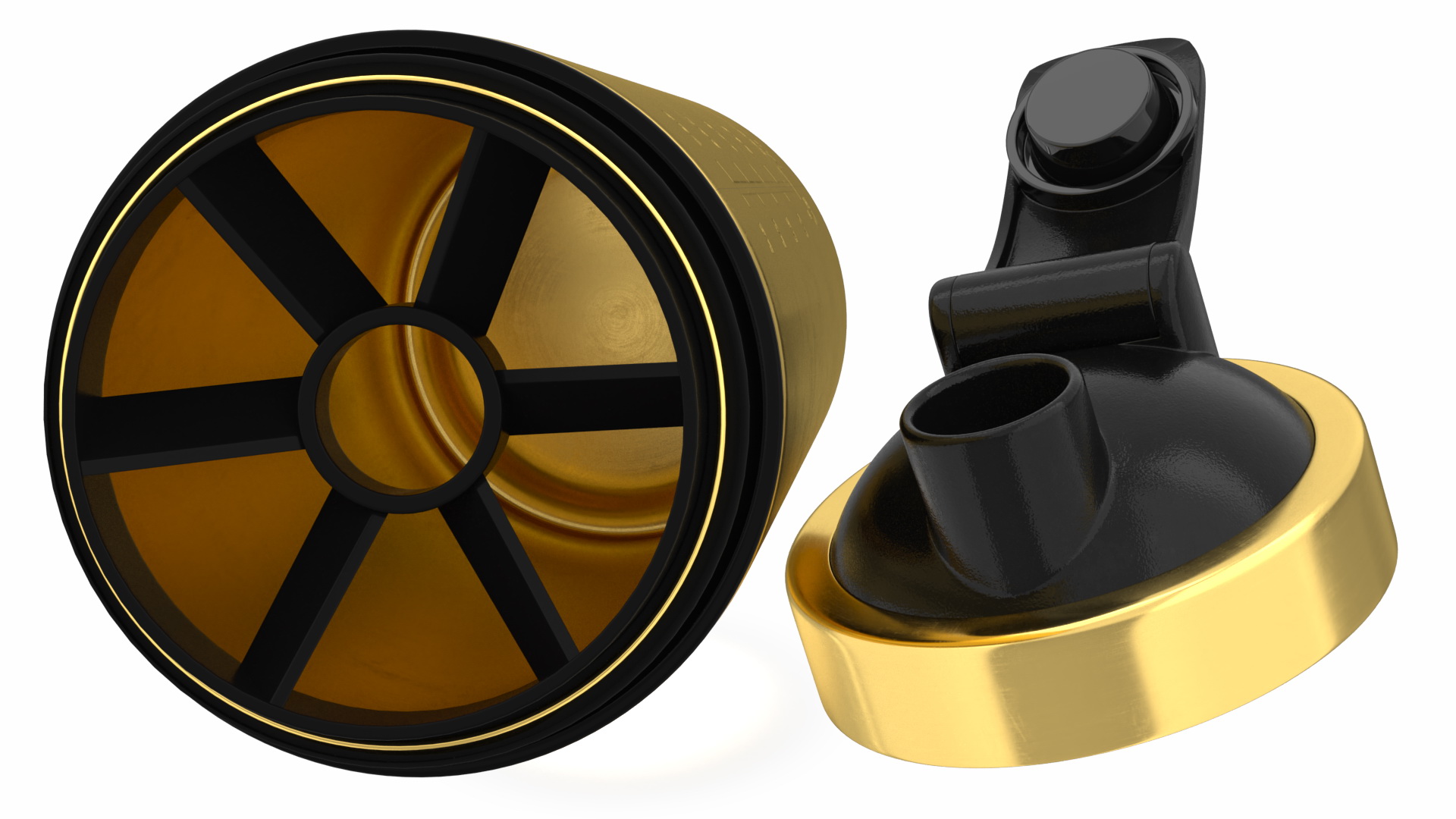 3D model Stainless Steel Protein Shaker Gold