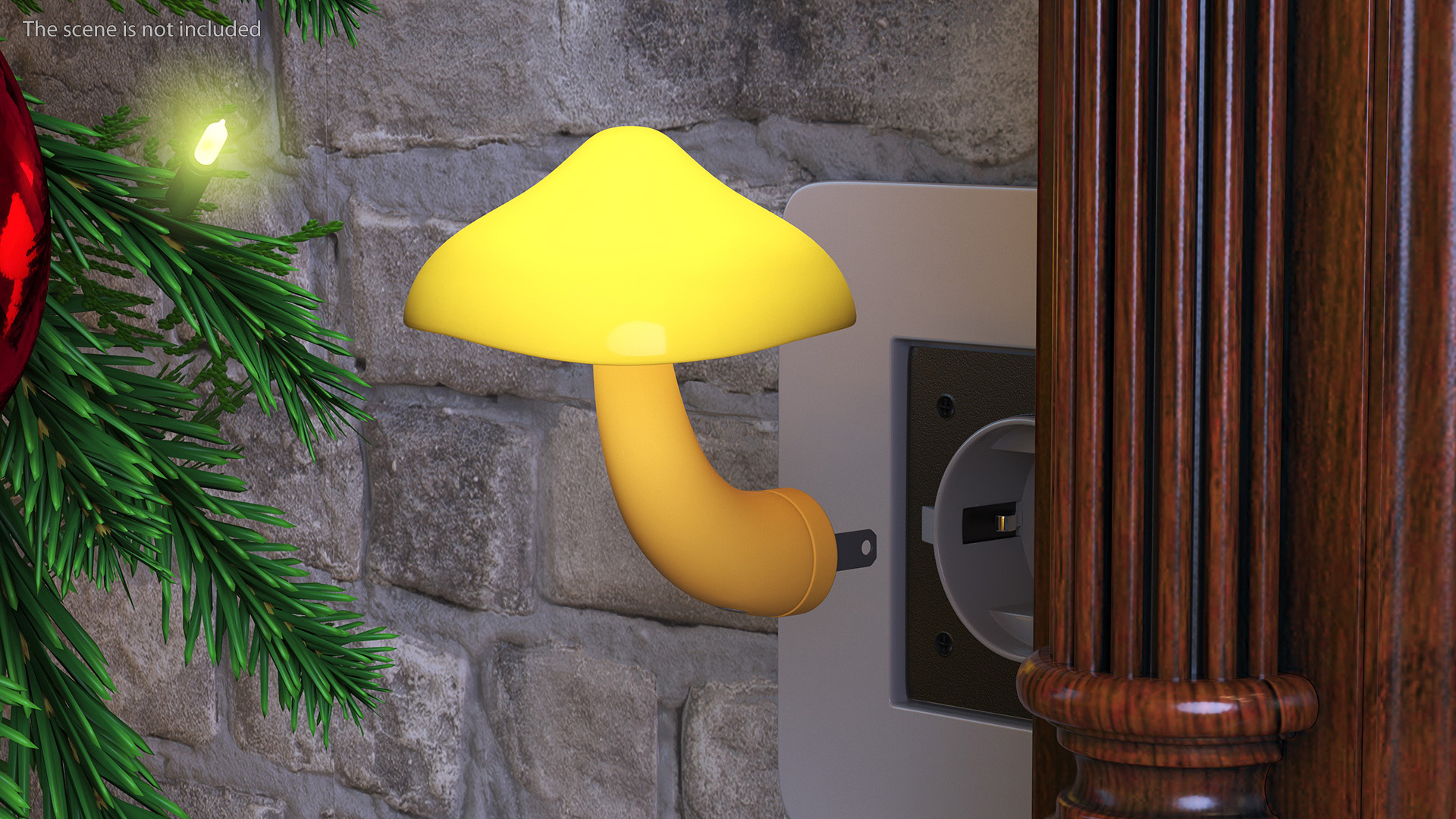 3D Mushroom Night LED Light Yellow