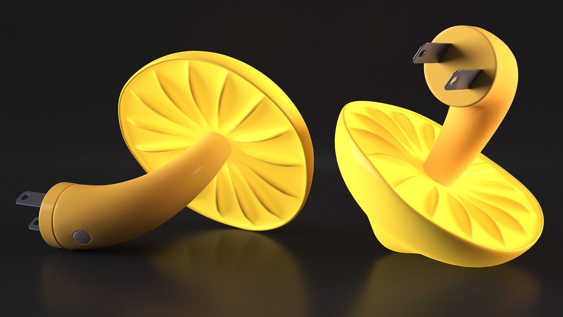 3D Mushroom Night LED Light Yellow