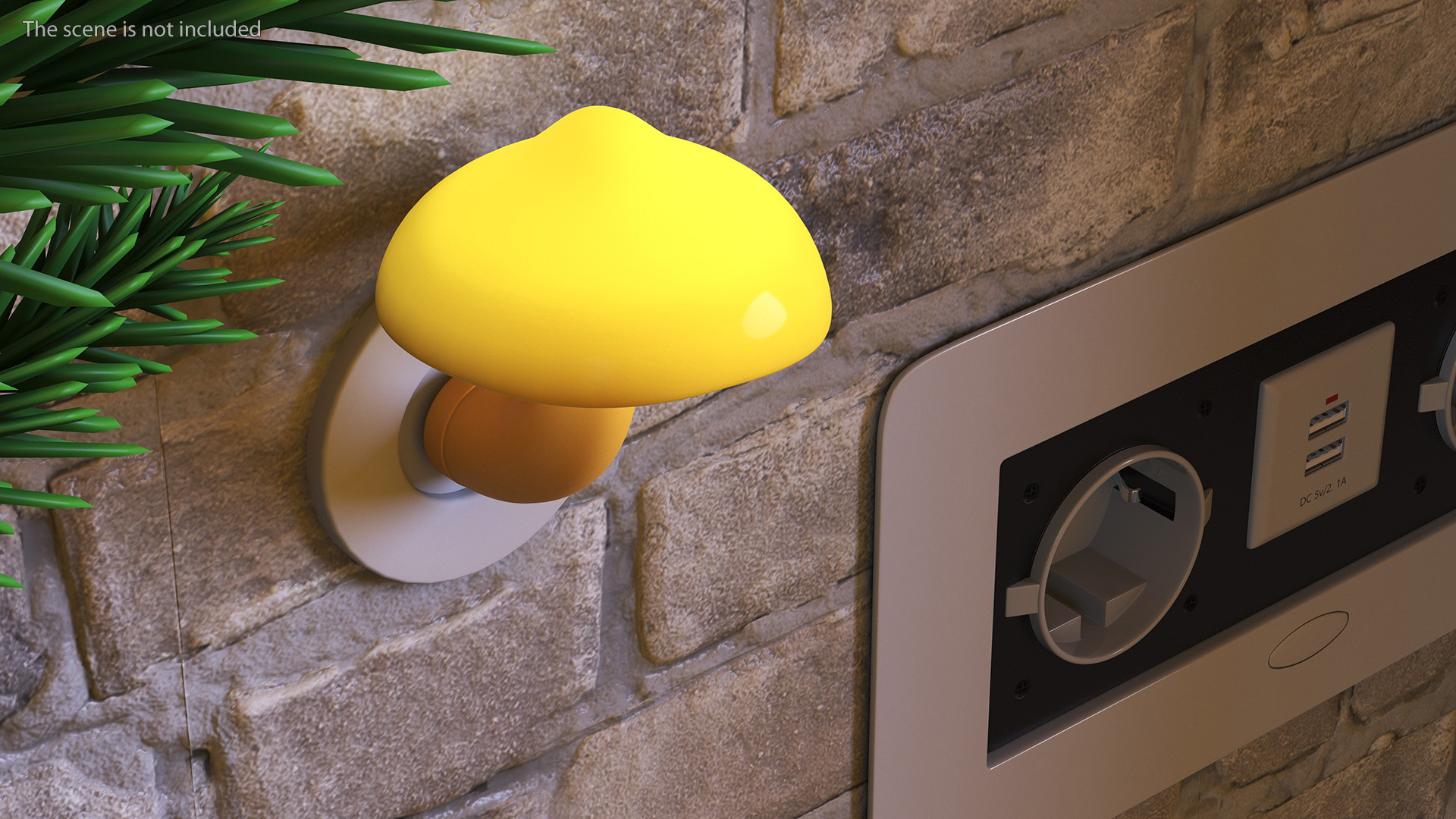 3D Mushroom Night LED Light Yellow