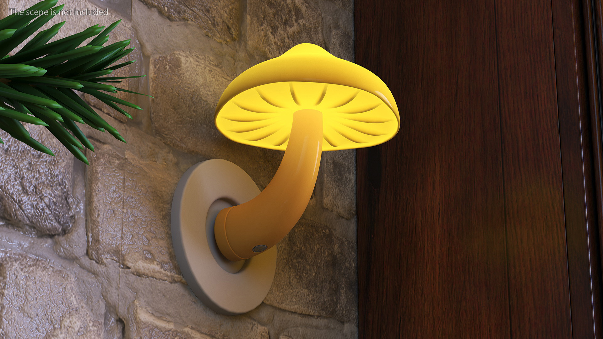 3D Mushroom Night LED Light Yellow