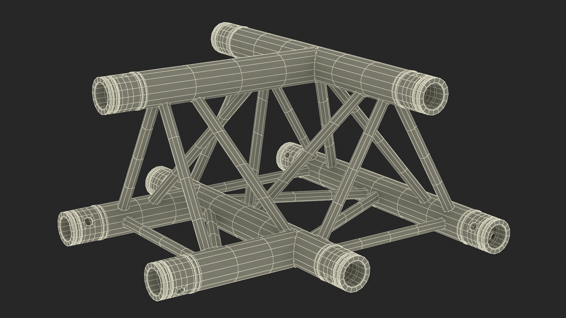 Architecture Triangular Truss Modular 3D