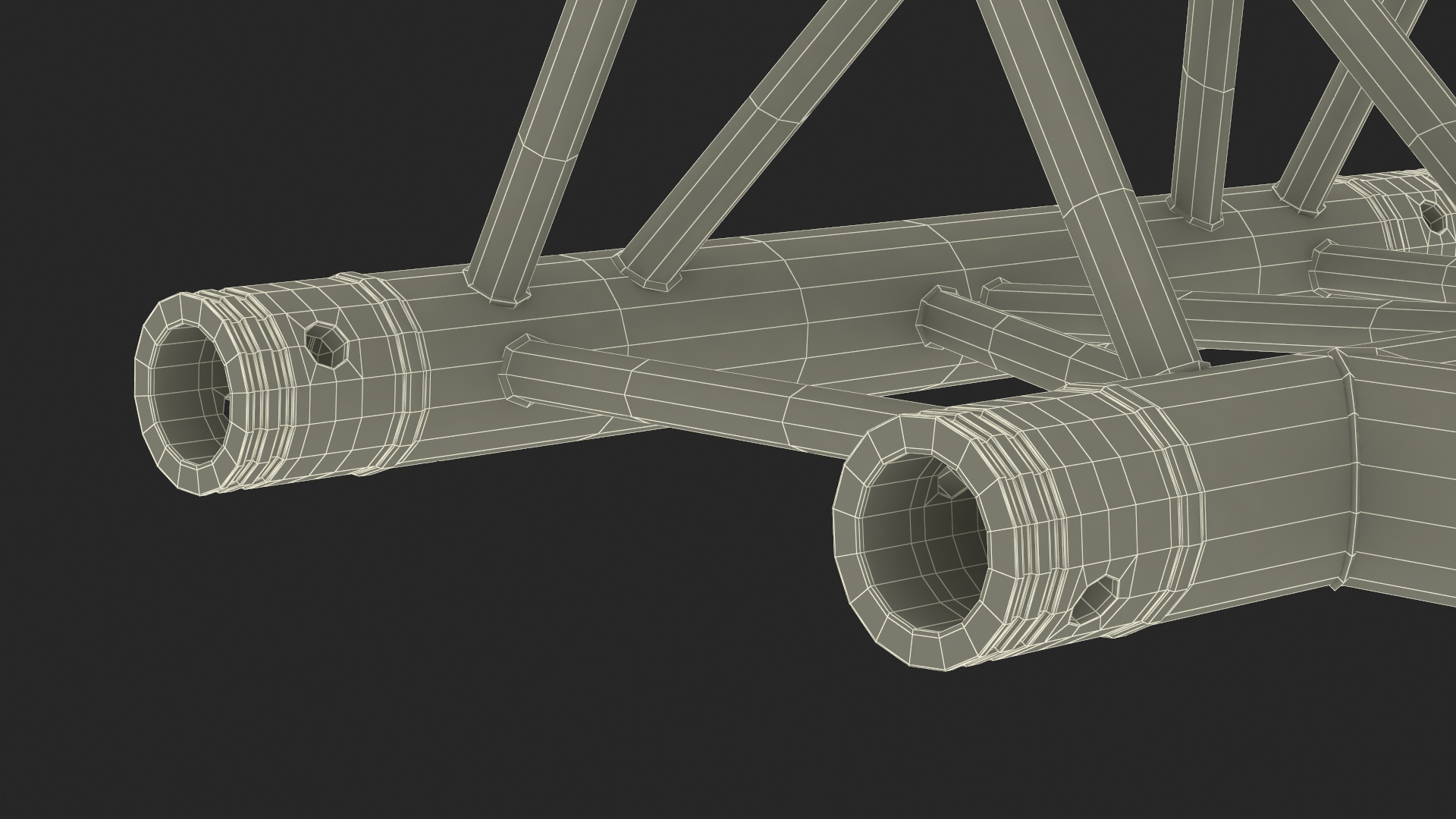 Architecture Triangular Truss Modular 3D