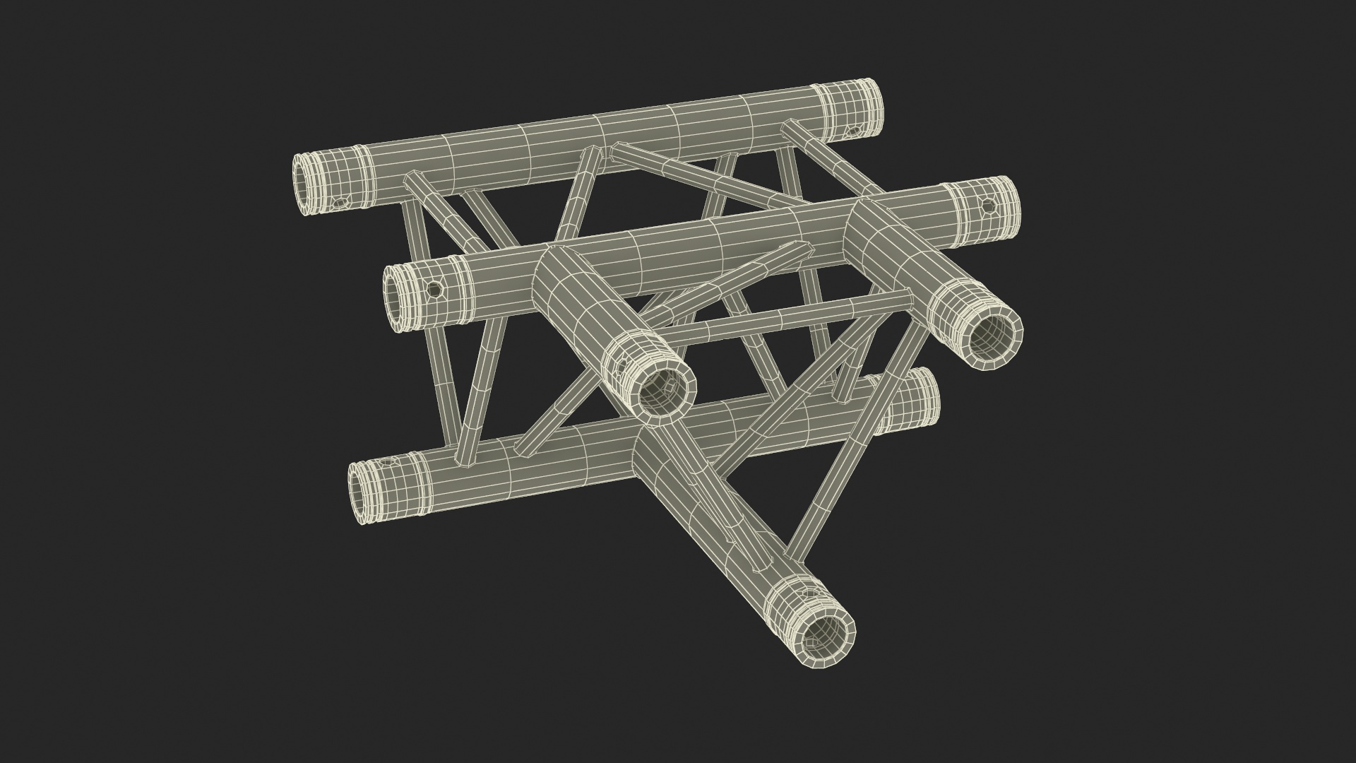 Architecture Triangular Truss Modular 3D