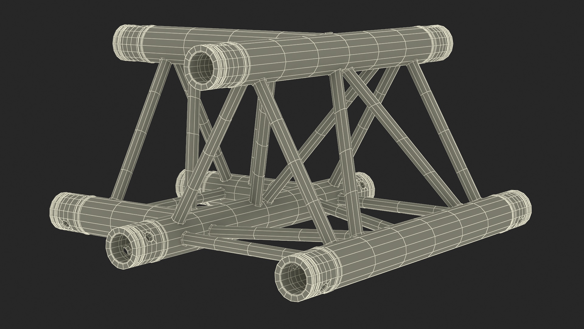 Architecture Triangular Truss Modular 3D