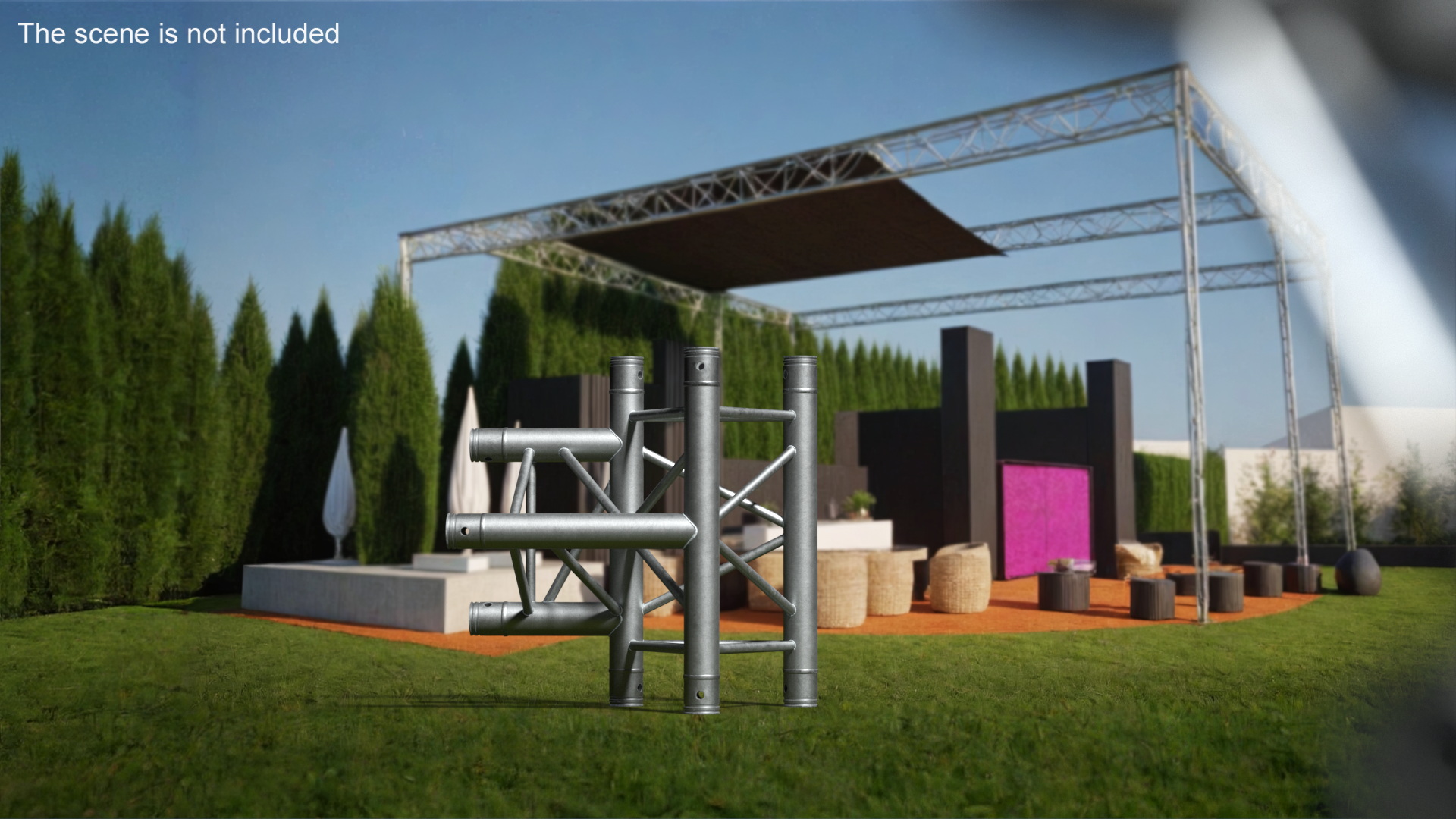 Architecture Triangular Truss Modular 3D