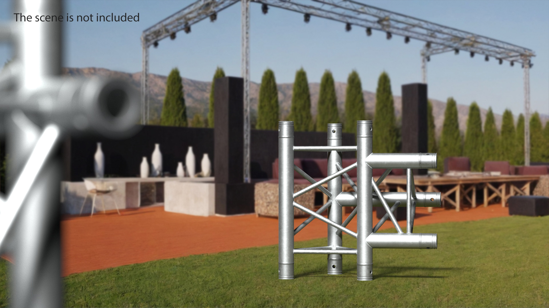 Architecture Triangular Truss Modular 3D
