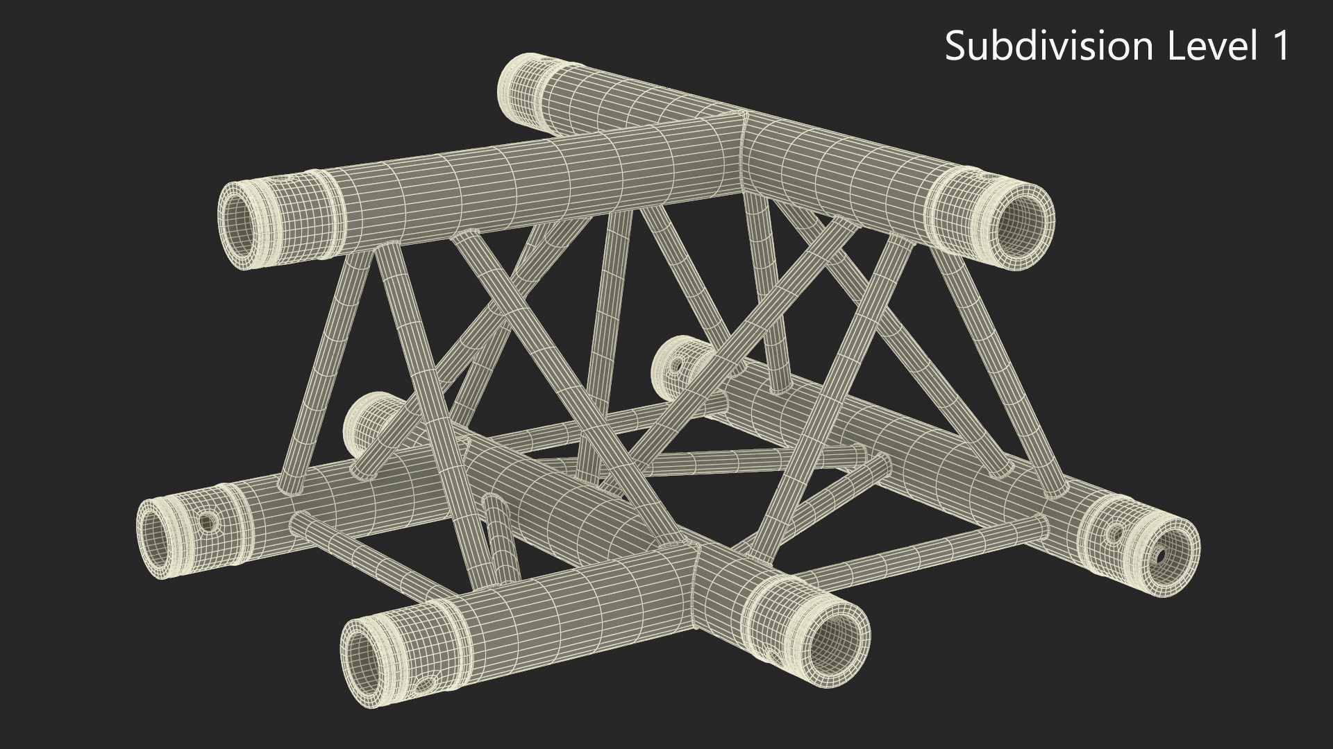 Architecture Triangular Truss Modular 3D