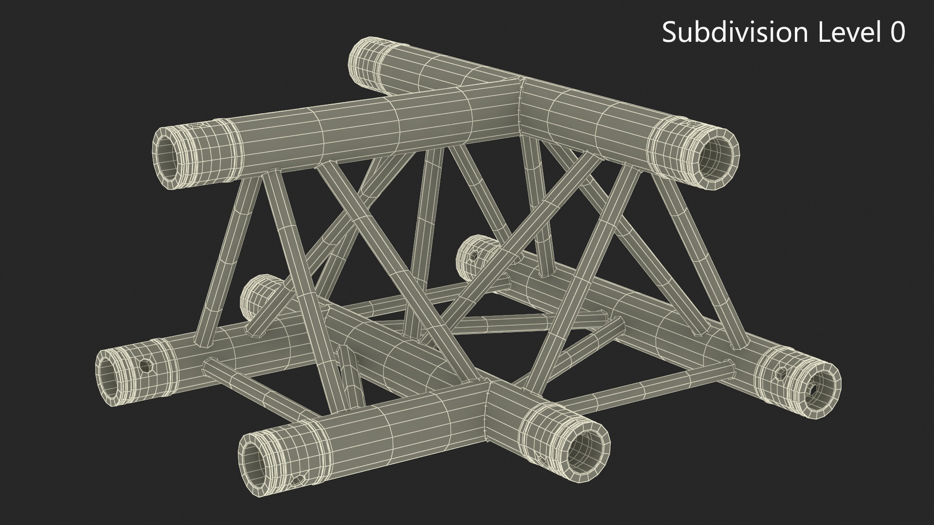 Architecture Triangular Truss Modular 3D
