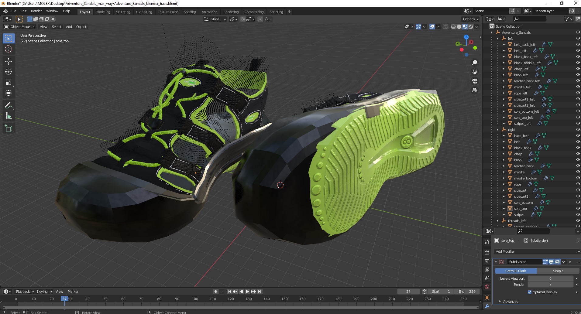 Adventure Sandals 3D