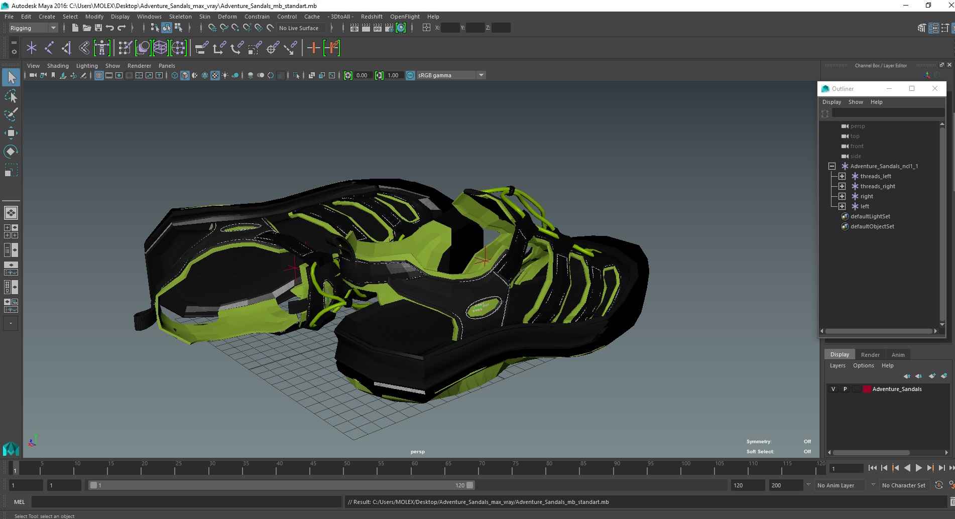 Adventure Sandals 3D