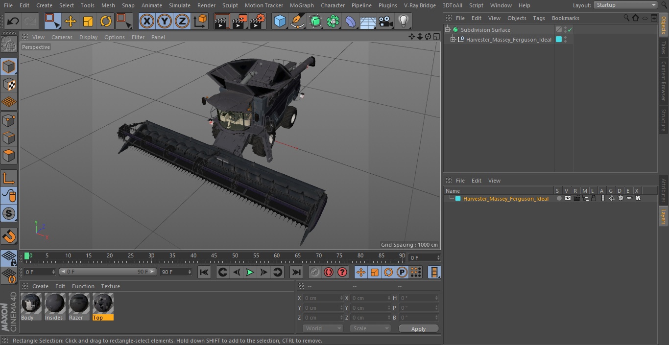 3D Harvester Massey Ferguson Ideal