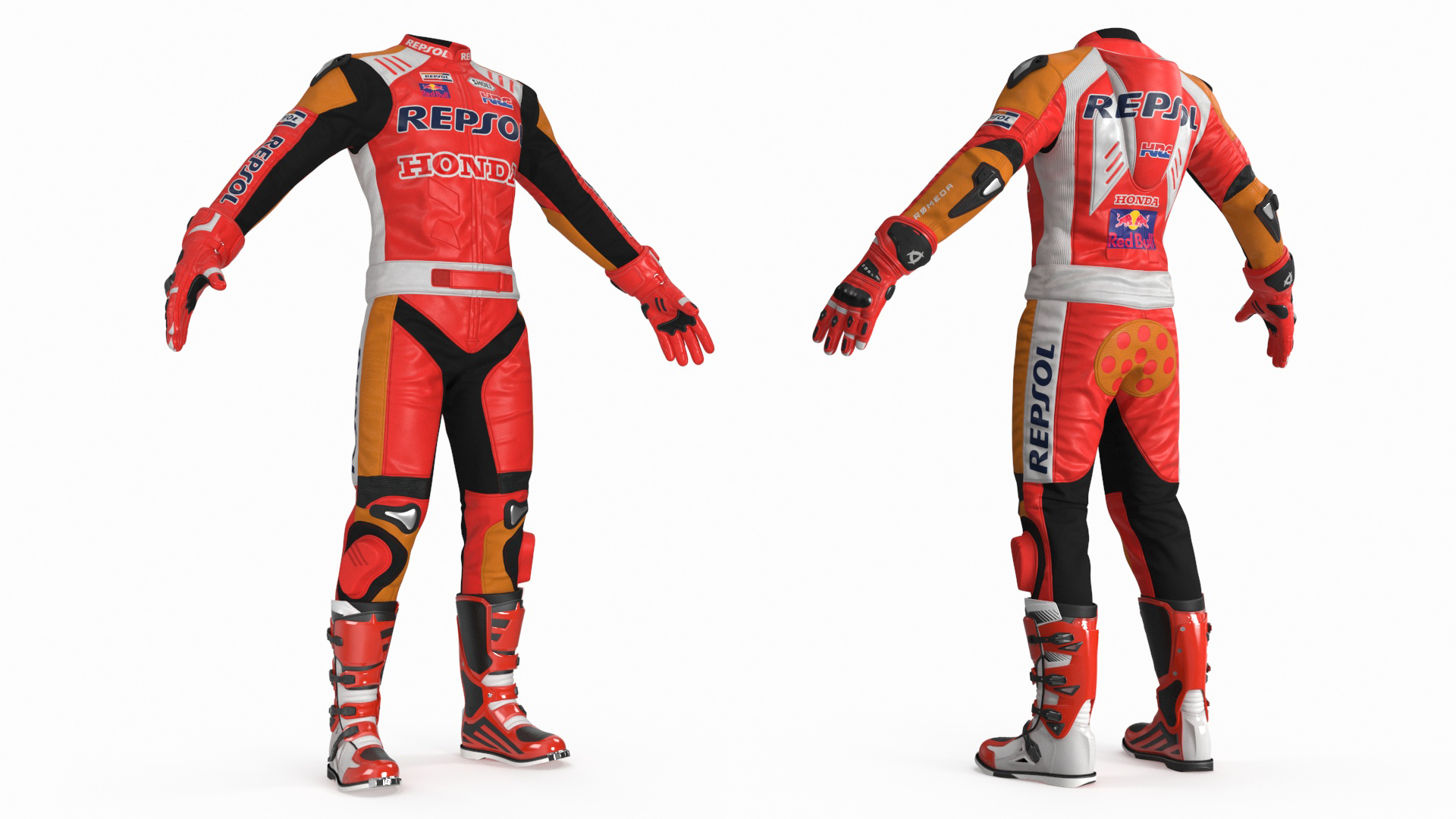 3D Honda Racing Suit Red