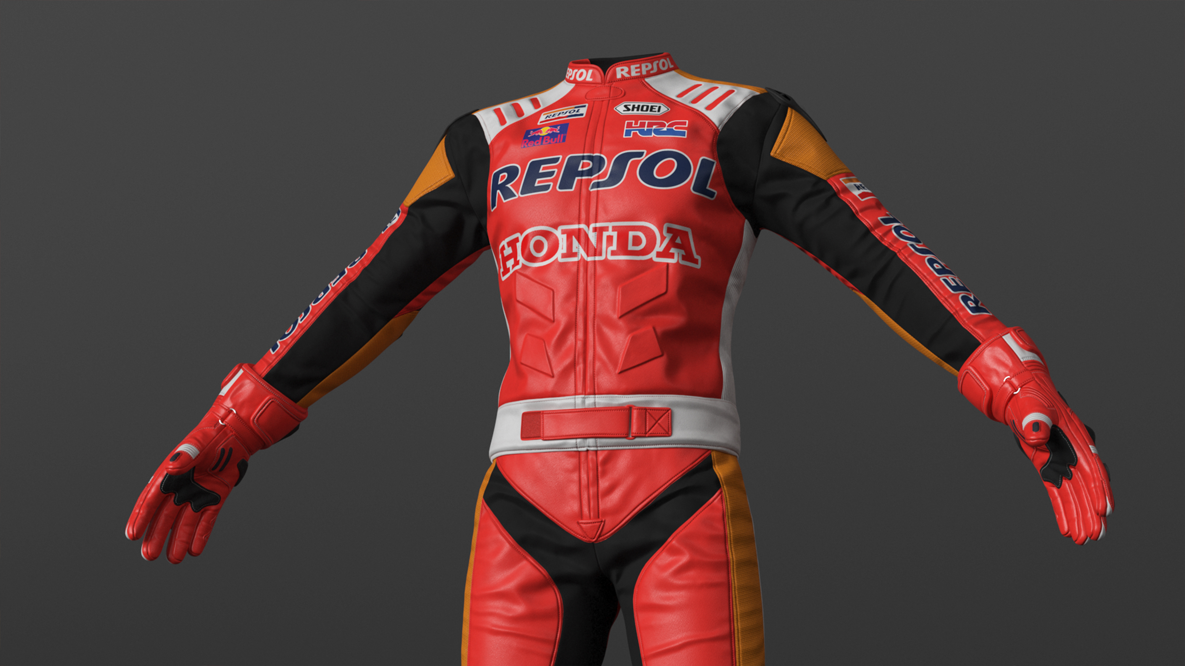 3D Honda Racing Suit Red
