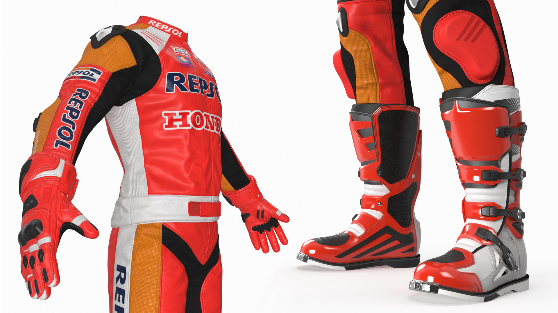 3D Honda Racing Suit Red