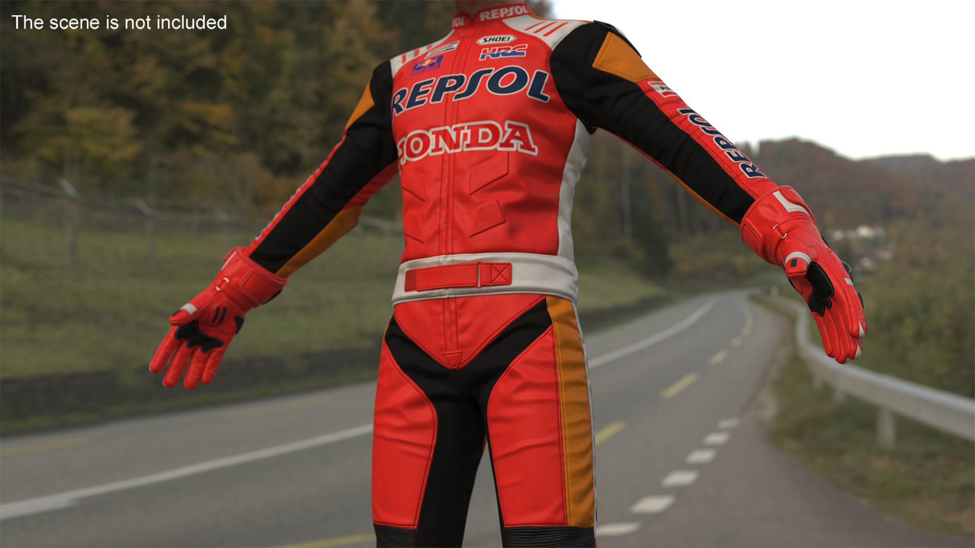 3D Honda Racing Suit Red