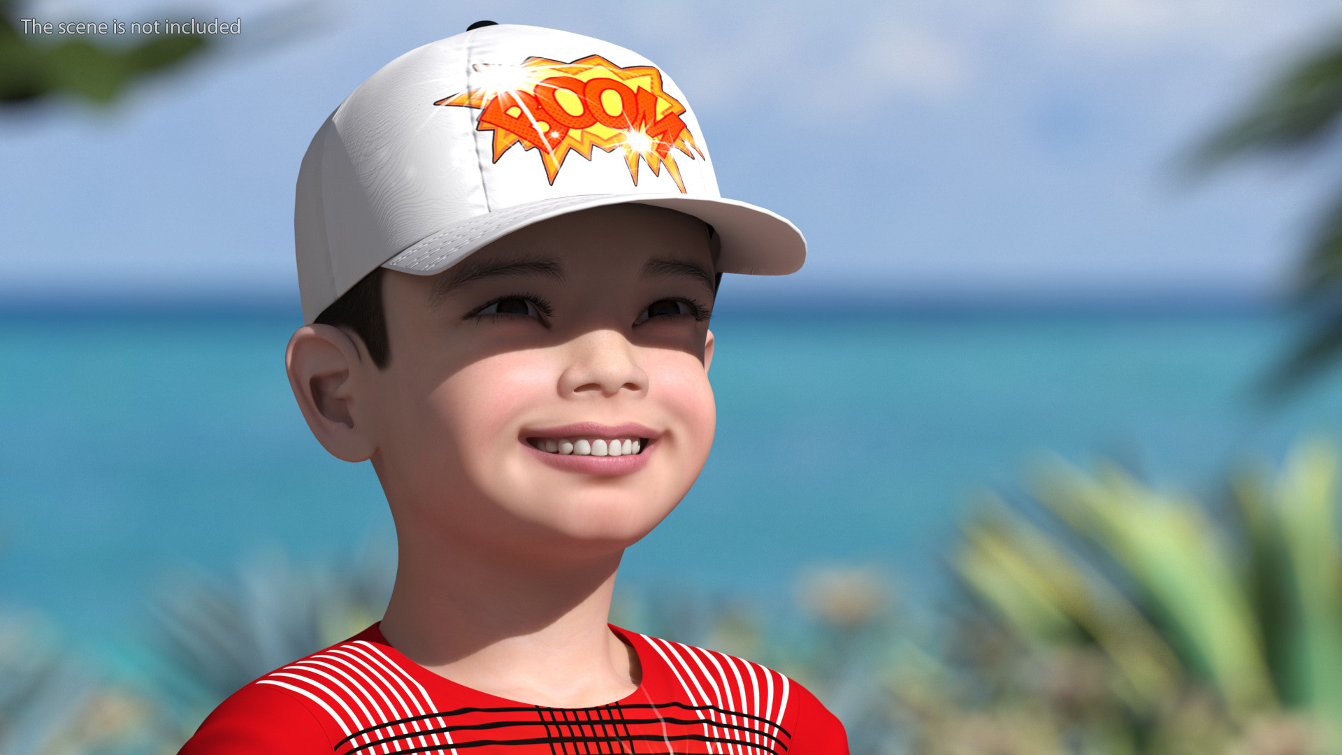 3D Asian Child Boy Street Style model