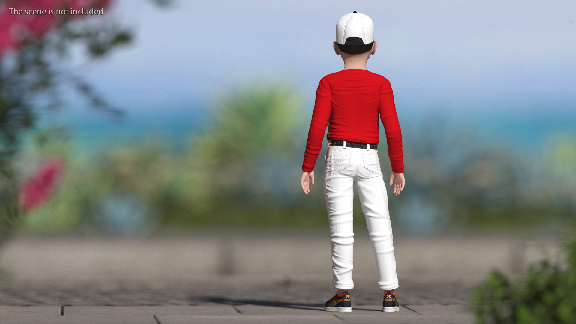 3D Asian Child Boy Street Style model