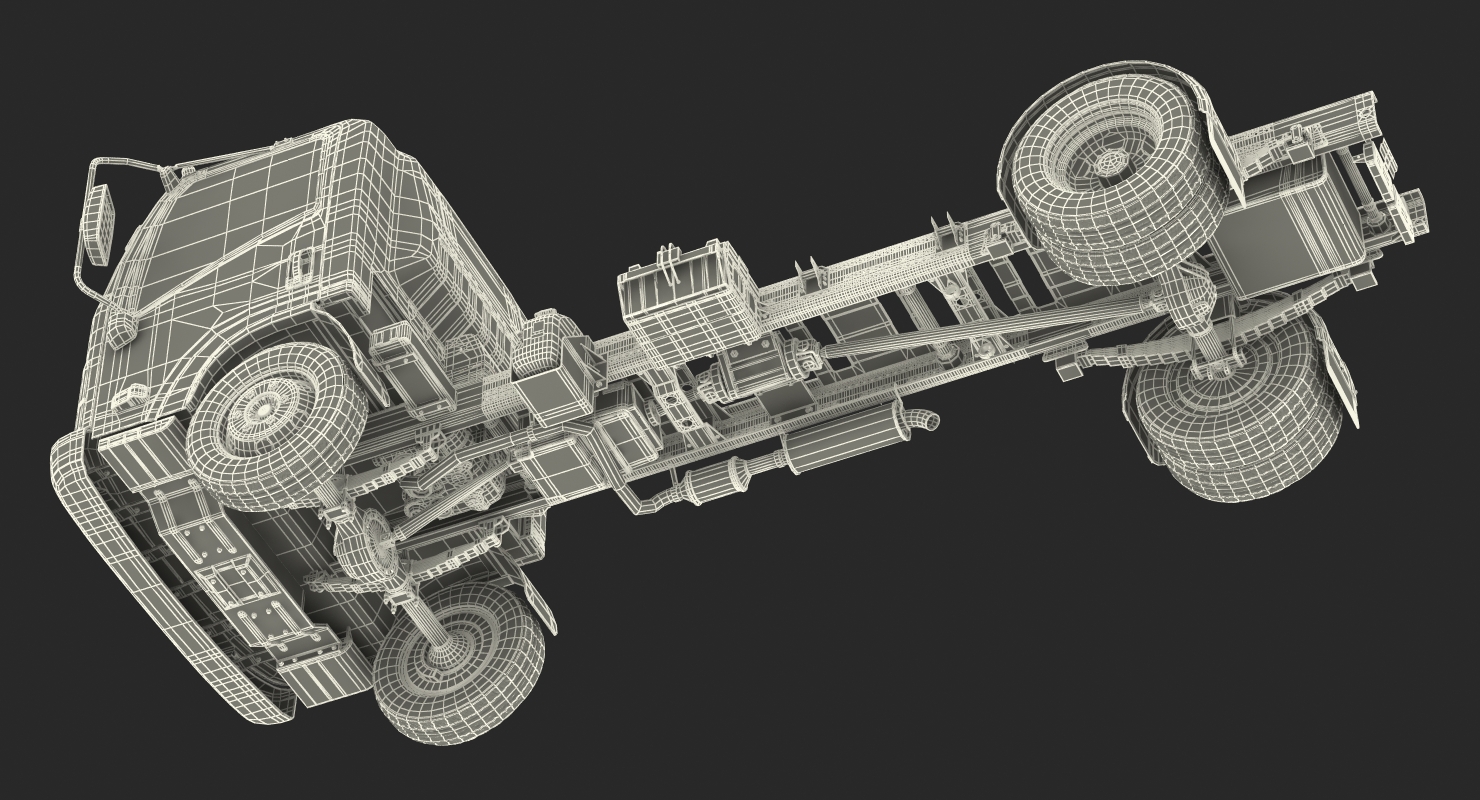 3D Commercial Truck Isuzu NPR 2018 Rigged model