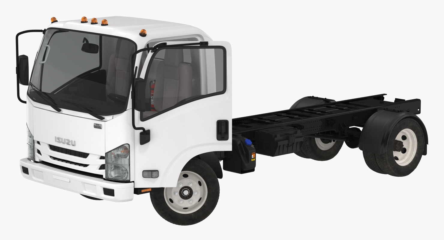 3D Commercial Truck Isuzu NPR 2018 Rigged model