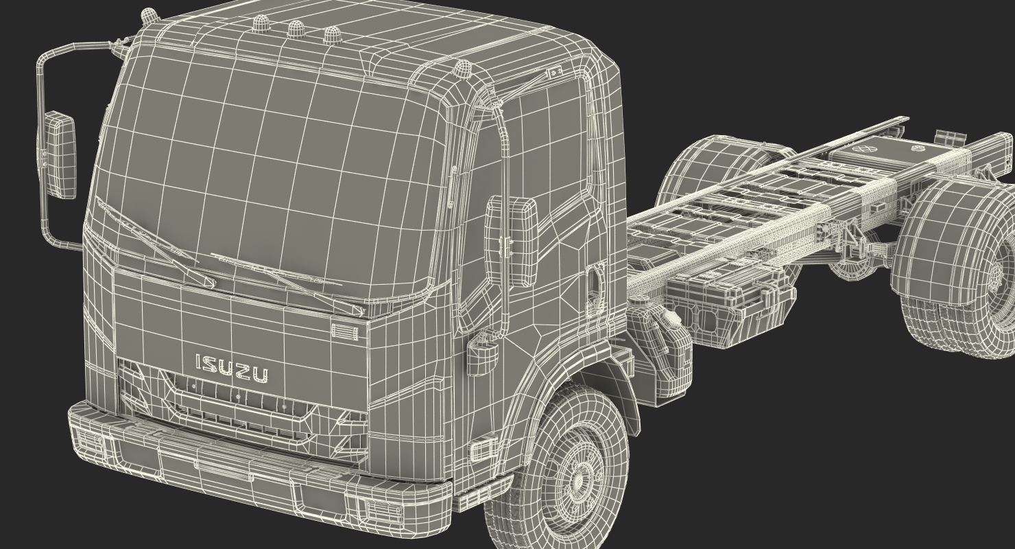 3D Commercial Truck Isuzu NPR 2018 Rigged model