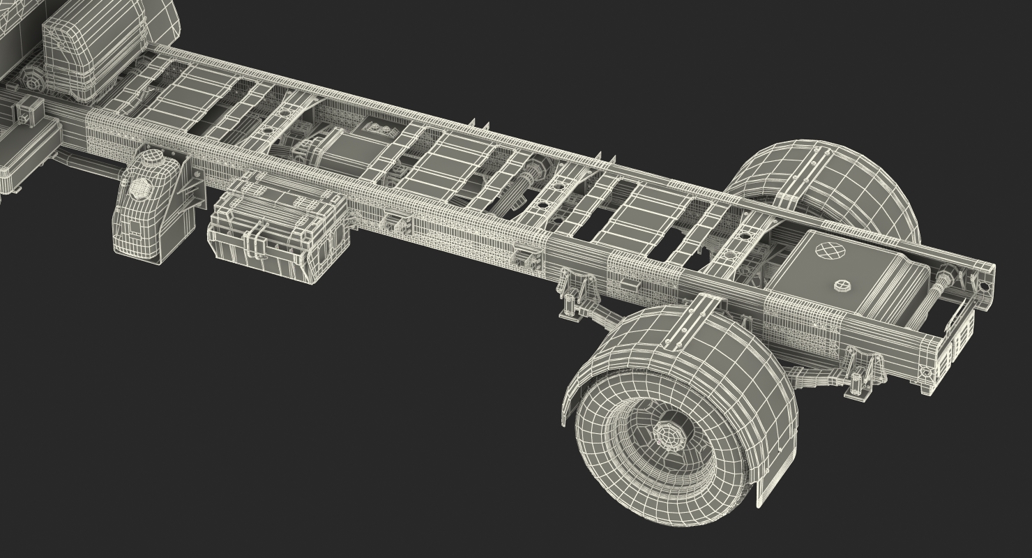 3D Commercial Truck Isuzu NPR 2018 Rigged model