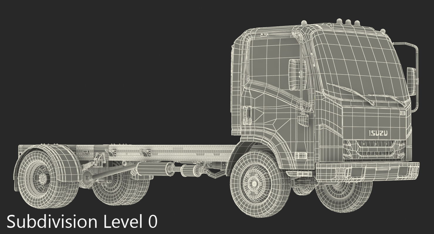 3D Commercial Truck Isuzu NPR 2018 Rigged model